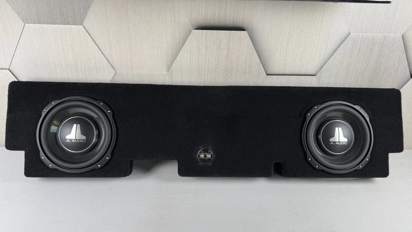 2015-2023 Ford F-150/F-250 Behind-Seat Dual 10″ Enclosure, Loaded with JL Audio 10TW3 2015-2023 Ford F-150/F-250 Behind-Seat Dual 10″ Enclosure, Loaded with JL Audio 10TW3