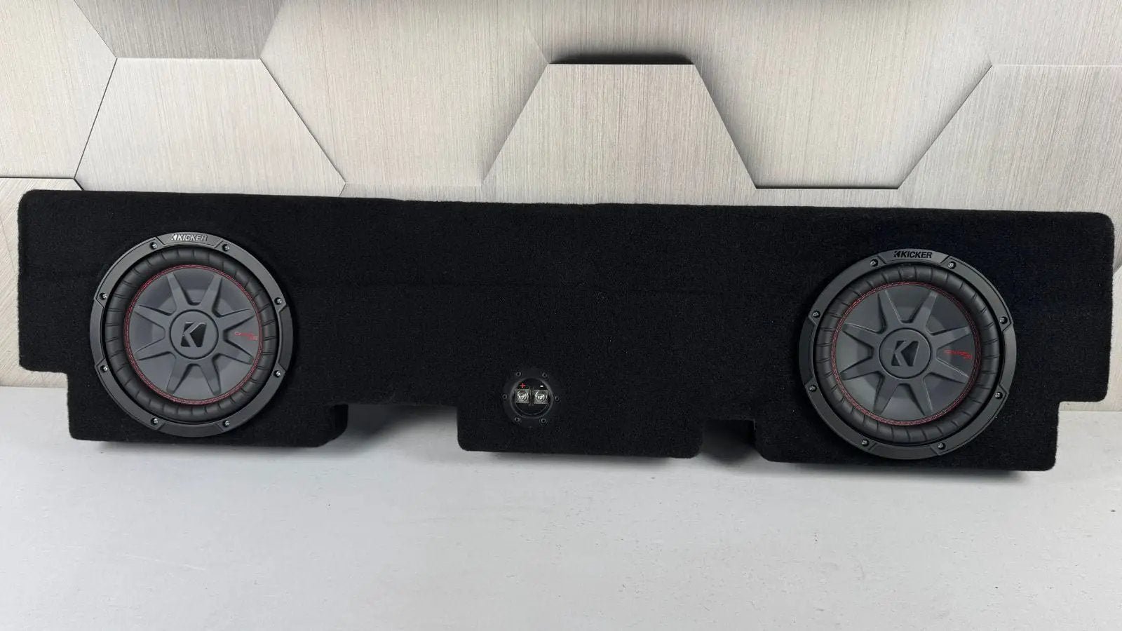 2015-2023 Ford F-150/F-250 Behind-Seat Dual 10″ Enclosure, Loaded with Kicker CompRT 10 2015-2023 Ford F-150/F-250 Behind-Seat Dual 10″ Enclosure, Loaded with Kicker CompRT 10