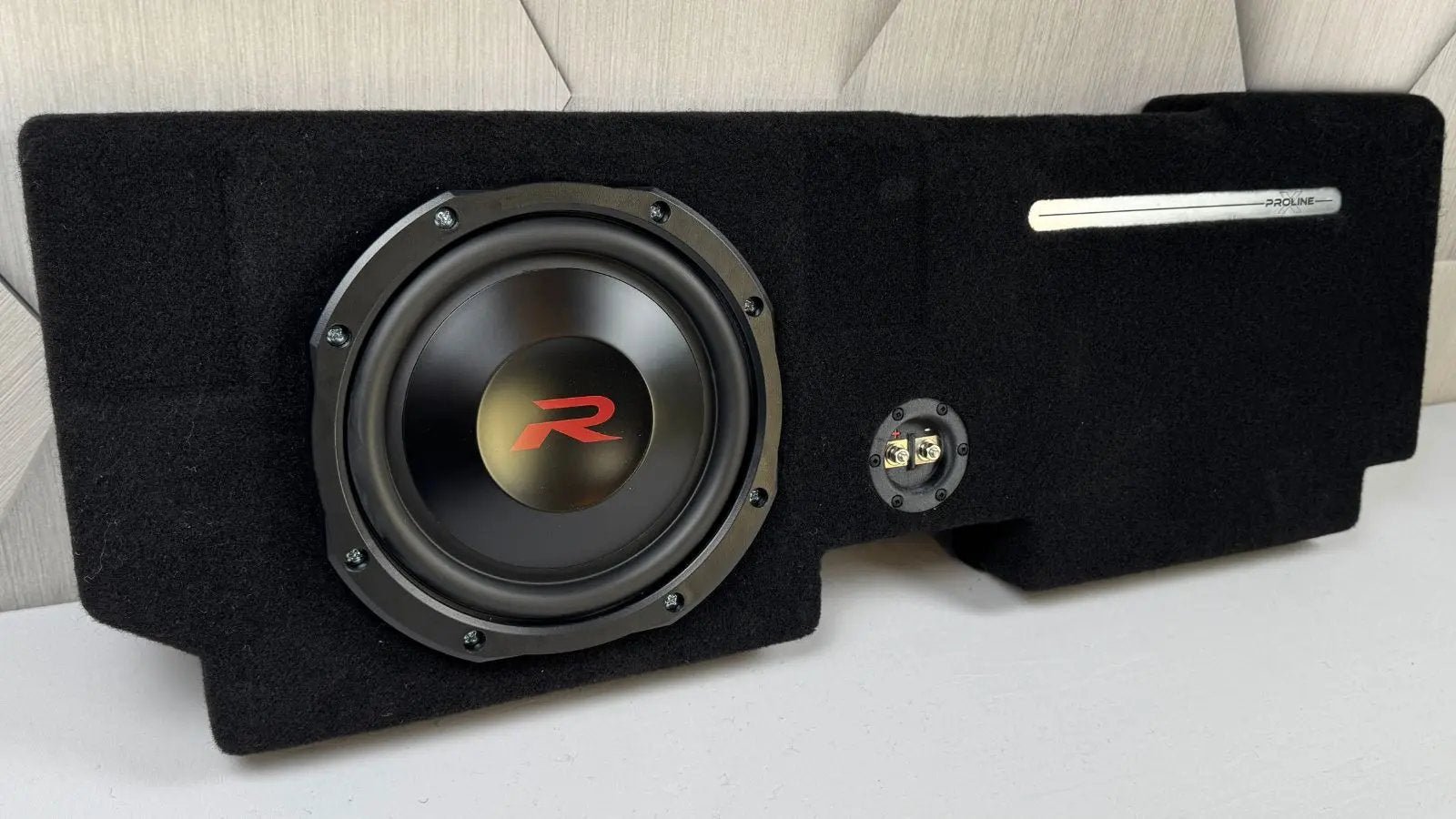 2015-2023 Ford F-150/F-250 Behind-Seat Single 10″ Enclosure, Loaded with Alpine RSW10 2015-2023 Ford F-150/F-250 Behind-Seat Single 10″ Enclosure, Loaded with Alpine RSW10