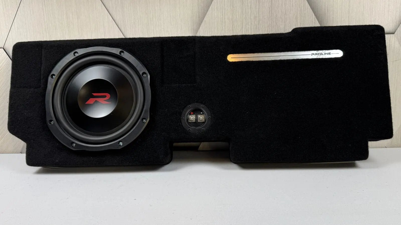 2015-2023 Ford F-150/F-250 Behind-Seat Single 10″ Enclosure, Loaded with Alpine RSW10 2015-2023 Ford F-150/F-250 Behind-Seat Single 10″ Enclosure, Loaded with Alpine RSW10