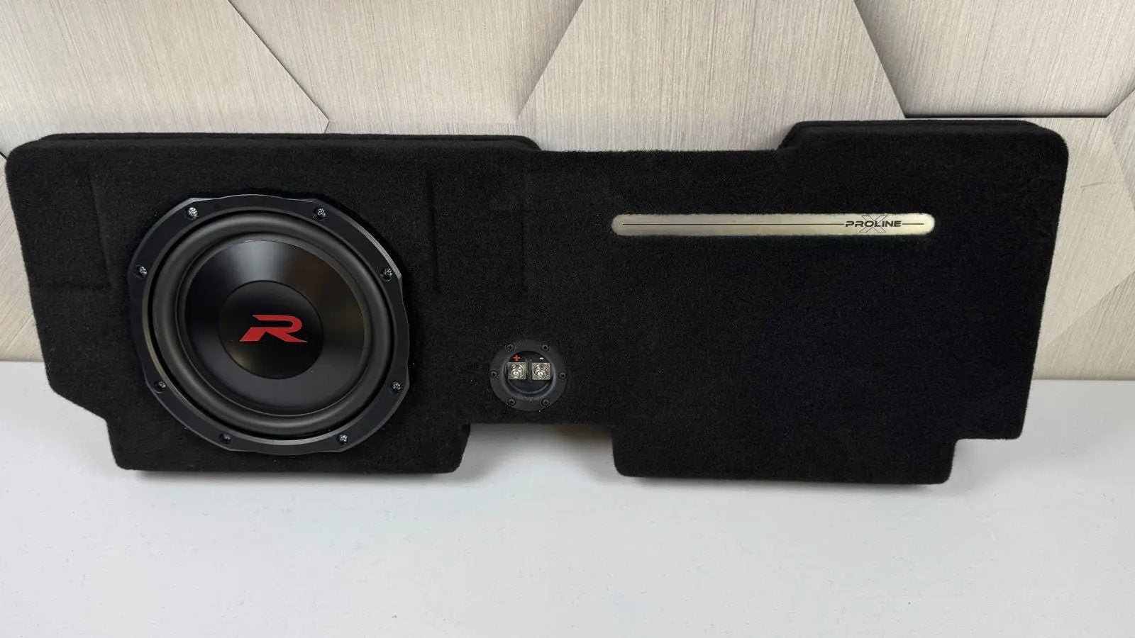 2015-2023 Ford F-150/F-250 Behind-Seat Single 10″ Enclosure, Loaded with Alpine RSW10 2015-2023 Ford F-150/F-250 Behind-Seat Single 10″ Enclosure, Loaded with Alpine RSW10