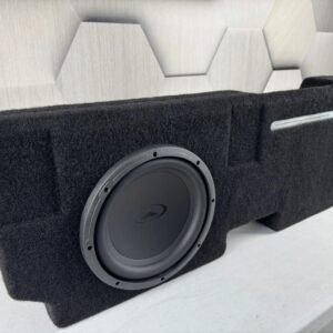 2015-2023 Ford F-150/F-250 Behind-Seat Single 10″ Enclosure, Loaded with Audiomobile Evo 2410