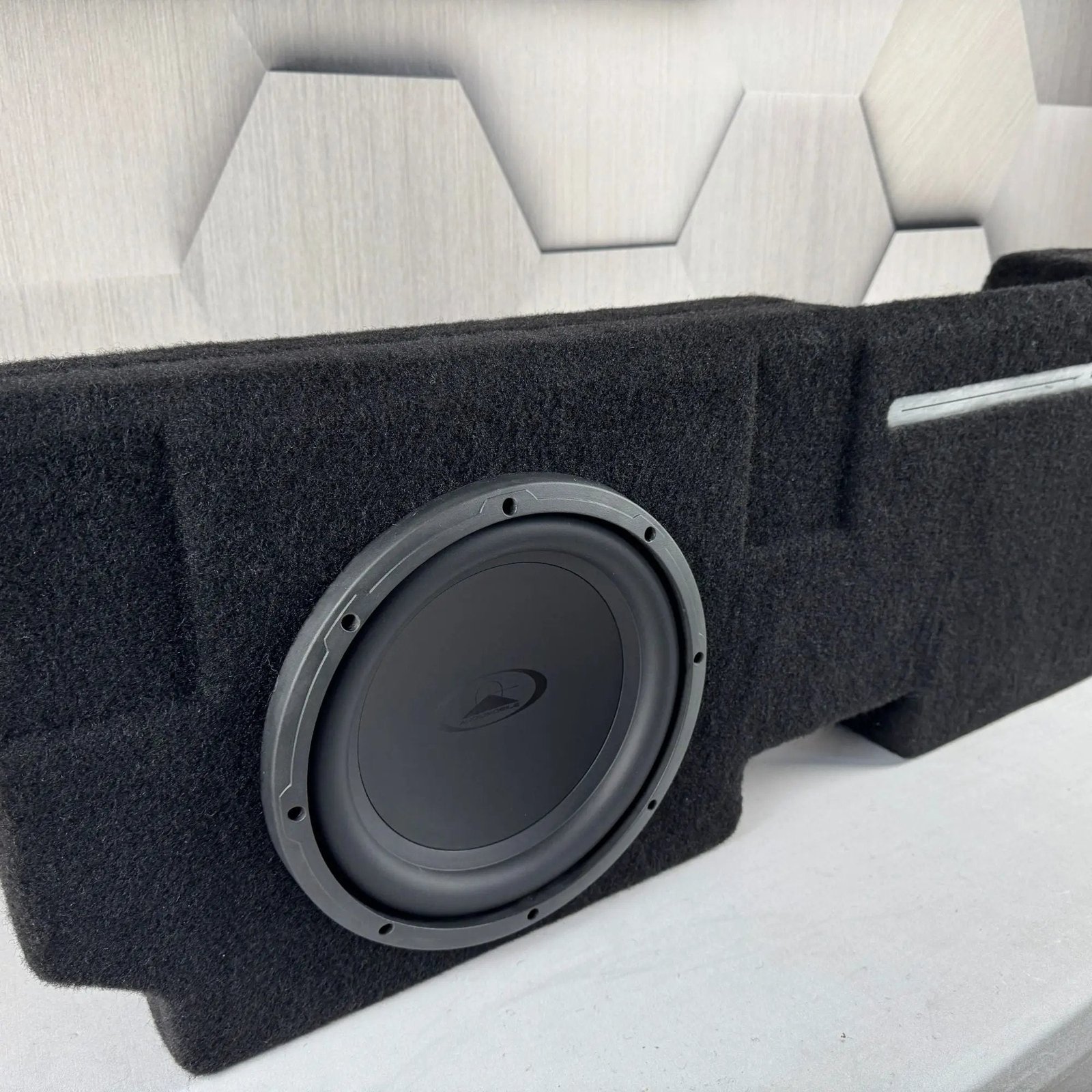 2015-2023 Ford F-150/F-250 Behind-Seat Single 10″ Enclosure, Loaded with Audiomobile Evo 2410 2015-2023 Ford F-150/F-250 Behind-Seat Single 10″ Enclosure, Loaded with Audiomobile Evo 2410