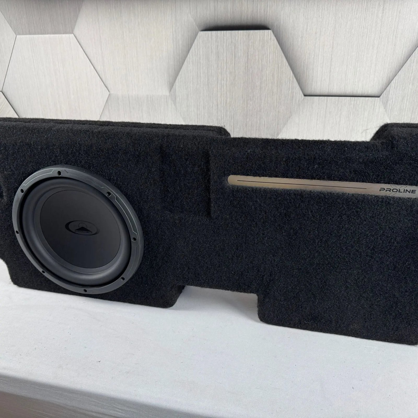 2015-2023 Ford F-150/F-250 Behind-Seat Single 10″ Enclosure, Loaded with Audiomobile Evo 2410 2015-2023 Ford F-150/F-250 Behind-Seat Single 10″ Enclosure, Loaded with Audiomobile Evo 2410
