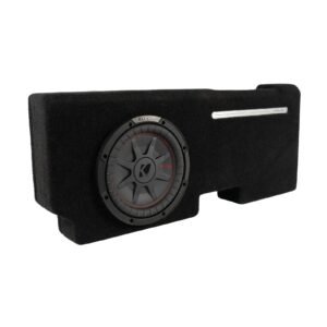 2015-2023 Ford F-150/F-250 Behind-Seat Single 10″ Enclosure, Loaded with Kicker CompRT 10
