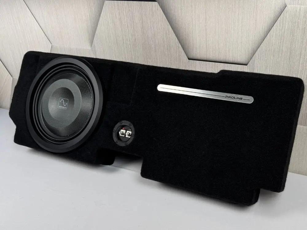 2015-2023 Ford F-150/F-250 Behind-Seat Single 12″ Enclosure, Loaded with Wavtech thinPRO12 2015-2023 Ford F-150/F-250 Behind-Seat Single 12″ Enclosure, Loaded with Wavtech thinPRO12