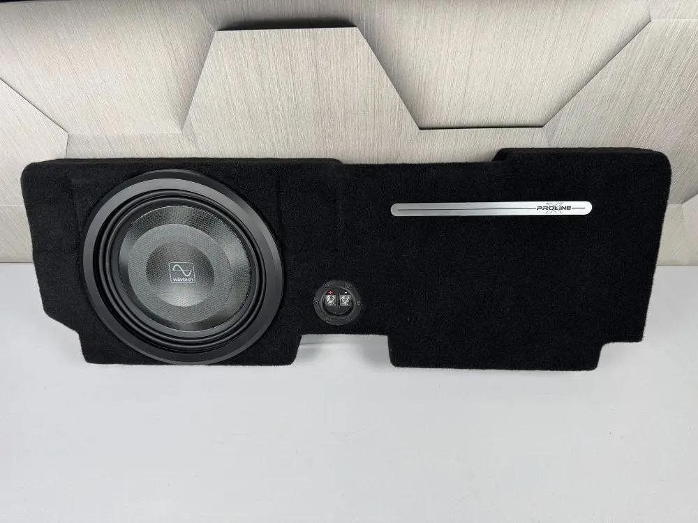 2015-2023 Ford F-150/F-250 Behind-Seat Single 12″ Enclosure, Loaded with Wavtech thinPRO12 2015-2023 Ford F-150/F-250 Behind-Seat Single 12″ Enclosure, Loaded with Wavtech thinPRO12