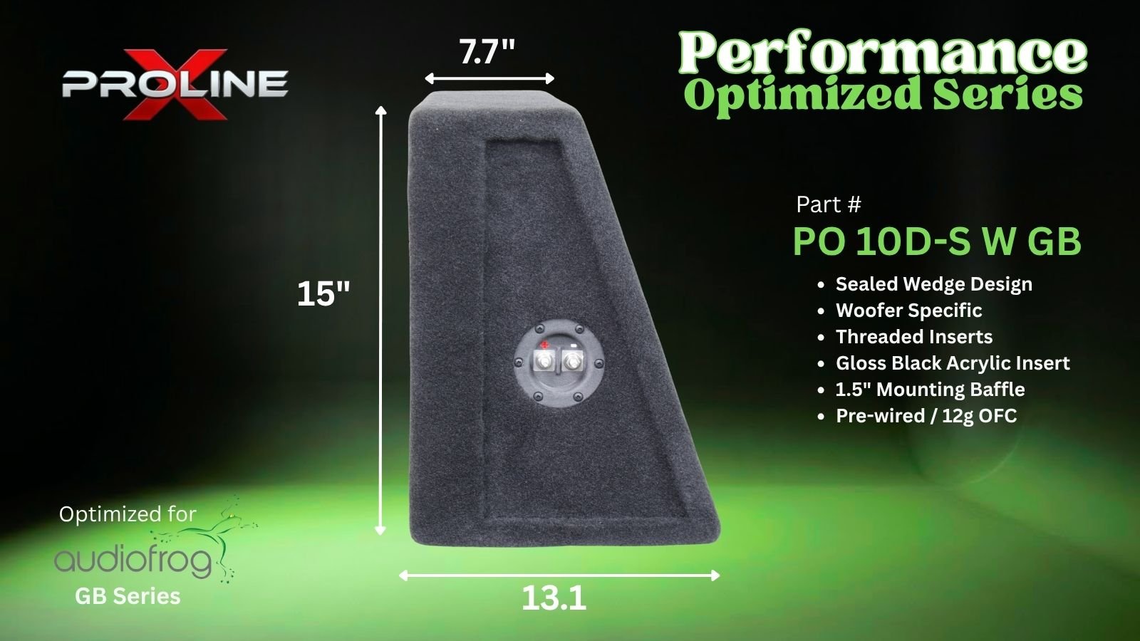Audiofrog GB10 Sealed Wedge Enclosure, Dual 10″ Audiofrog GB10 Sealed Wedge Enclosure, Dual 10″