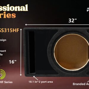 Dayton Audio Reference RSS315HF Ported Enclosure, Single 12″