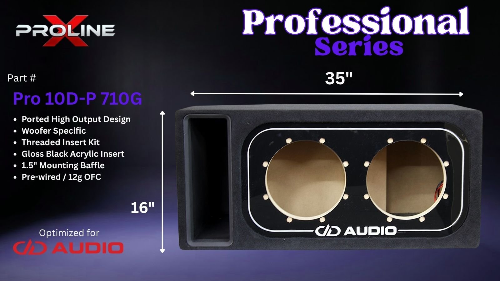 DD Audio 710g Ported Enclosure, Dual 10″ DD Audio 710g Ported Enclosure, Dual 10″