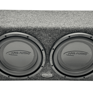 Dual 12″ Sealed Wedge Subwoofer Enclosure, Loaded with Arc Audio X2V2 12