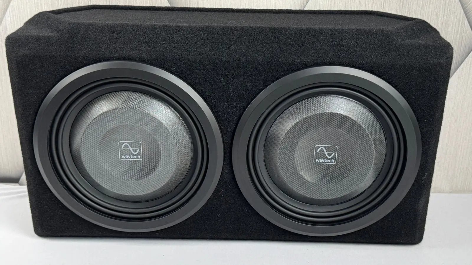 Dual Shallow 12″ Sealed Subwoofer Enclosure, Loaded with Wavtech thinPRO12 Dual Shallow 12″ Sealed Subwoofer Enclosure, Loaded with Wavtech thinPRO12