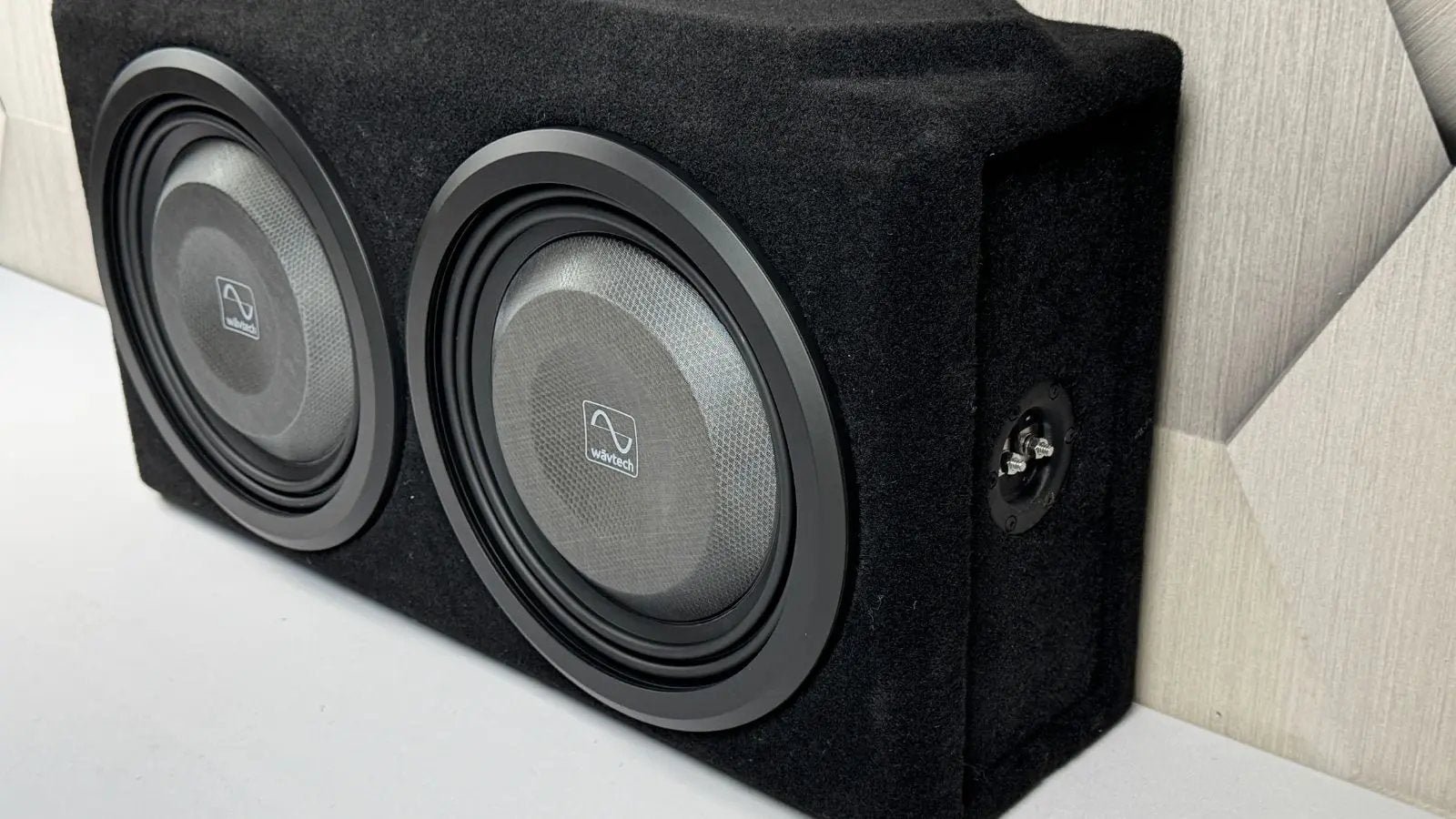 Dual Shallow 12″ Sealed Subwoofer Enclosure, Loaded with Wavtech thinPRO12 Dual Shallow 12″ Sealed Subwoofer Enclosure, Loaded with Wavtech thinPRO12