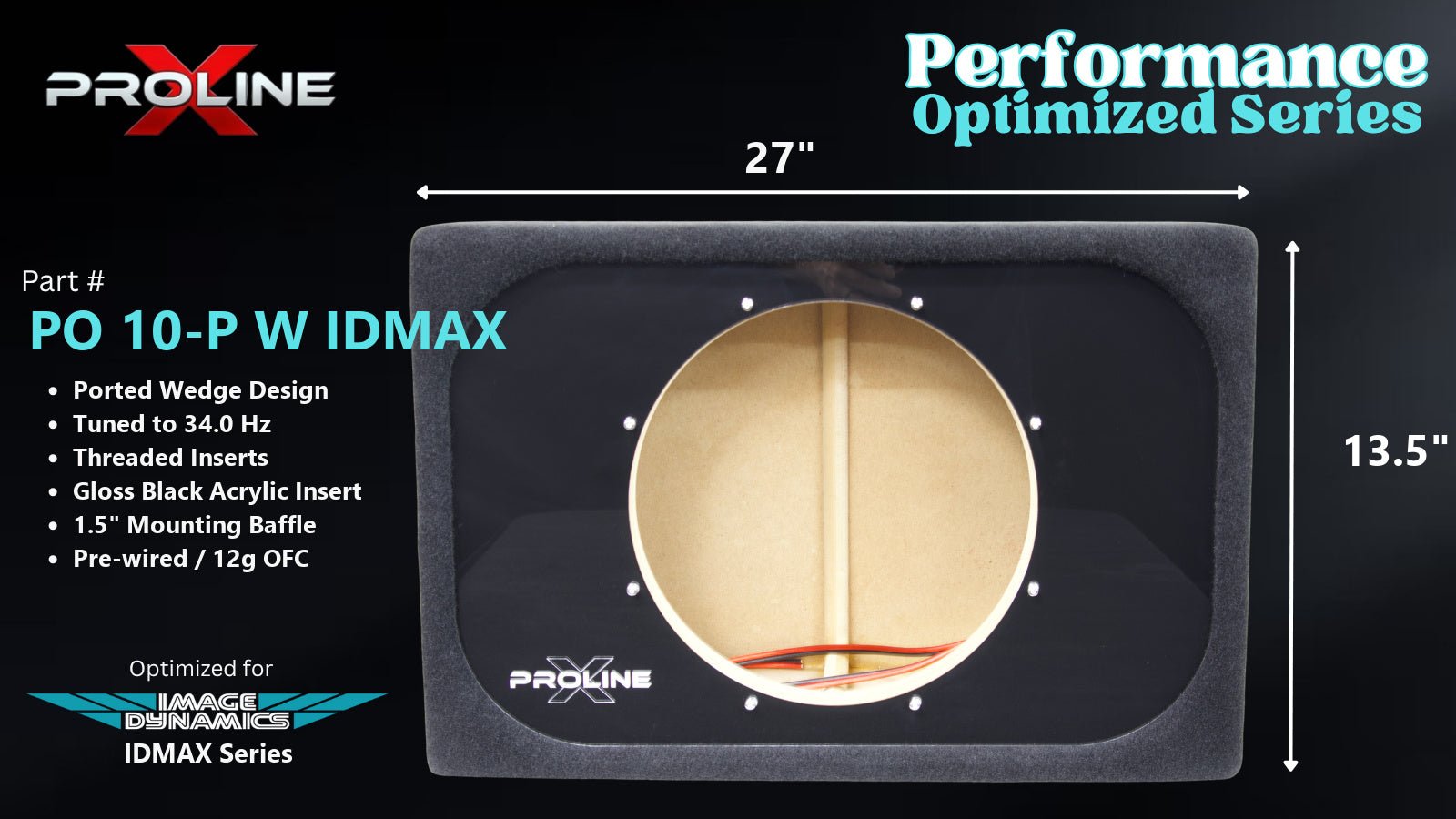 Image Dynamics IDMAX10 V4 Ported Wedge Enclosure, Single 10″ Image Dynamics IDMAX10 V4 Ported Wedge Enclosure, Single 10″