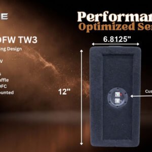 JL Audio 10TW3 Sealed Shallow Down Fire Wide Enclosure, Dual 10″