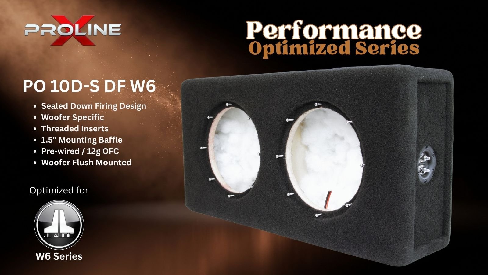 JL Audio 10W6v3 Sealed Down Fire Enclosure, Dual 10″ JL Audio 10W6v3 Sealed Down Fire Enclosure, Dual 10″