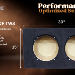 JL Audio 12TW3 Sealed Shallow Down Fire Enclosure, Dual 12″