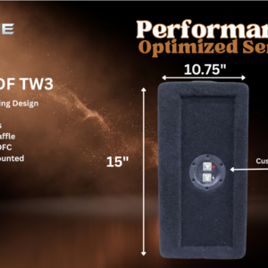 JL Audio 12TW3 Sealed Shallow Down Fire Enclosure, Dual 12″