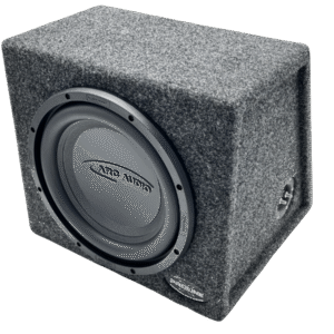 Single 12″ Sealed Wedge Subwoofer Enclosure, Loaded with Arc Audio X2V2 12
