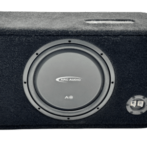 Single Shallow 10″ Sealed Subwoofer Enclosure, Loaded with Arc Audio A10