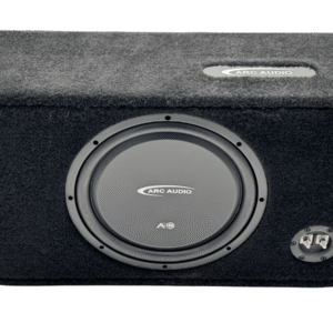 Single Shallow 12″ Sealed Subwoofer Enclosure, Loaded with Arc Audio A12
