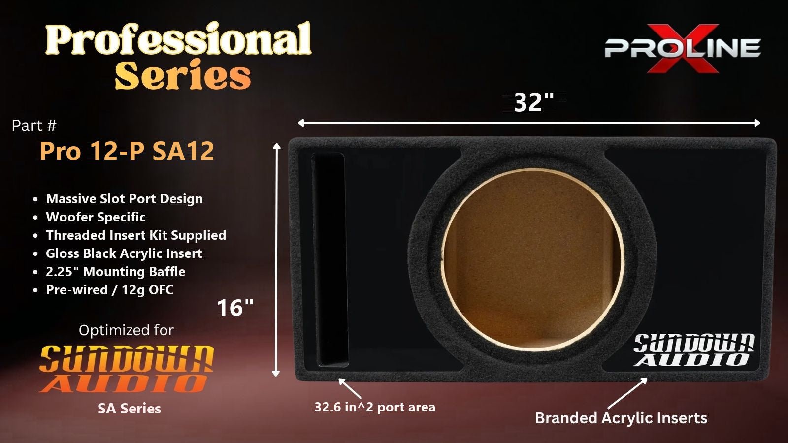 Sundown Audio SA-12 Ported Enclosure, Single 12″ Sundown Audio SA-12 Ported Enclosure, Single 12″